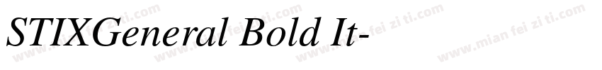 STIXGeneral Bold It字体转换